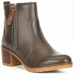 Llanes Leather Booties in Seamoss Color Size 39